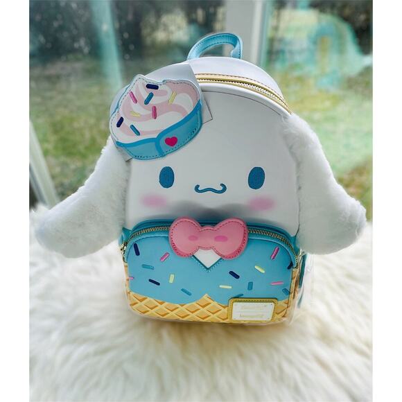 *NEW & RARE* Loungefly SDCC 2024 Sanrio Cinnamoroll Ice Cream Scented Backpack - Picture 1 of 10